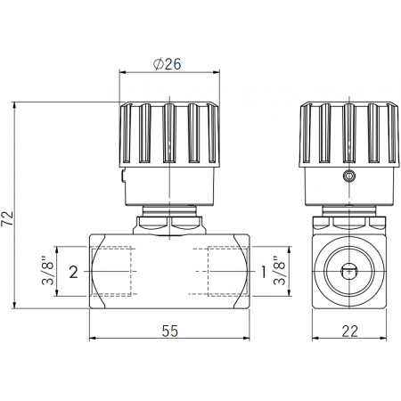 ZAWÓR HYDRAULICZNY DŁAWIĄCY W 2 STRONY 1/2 50L